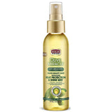 African Pride Olive Miracle heat protection mist, imported from the UK