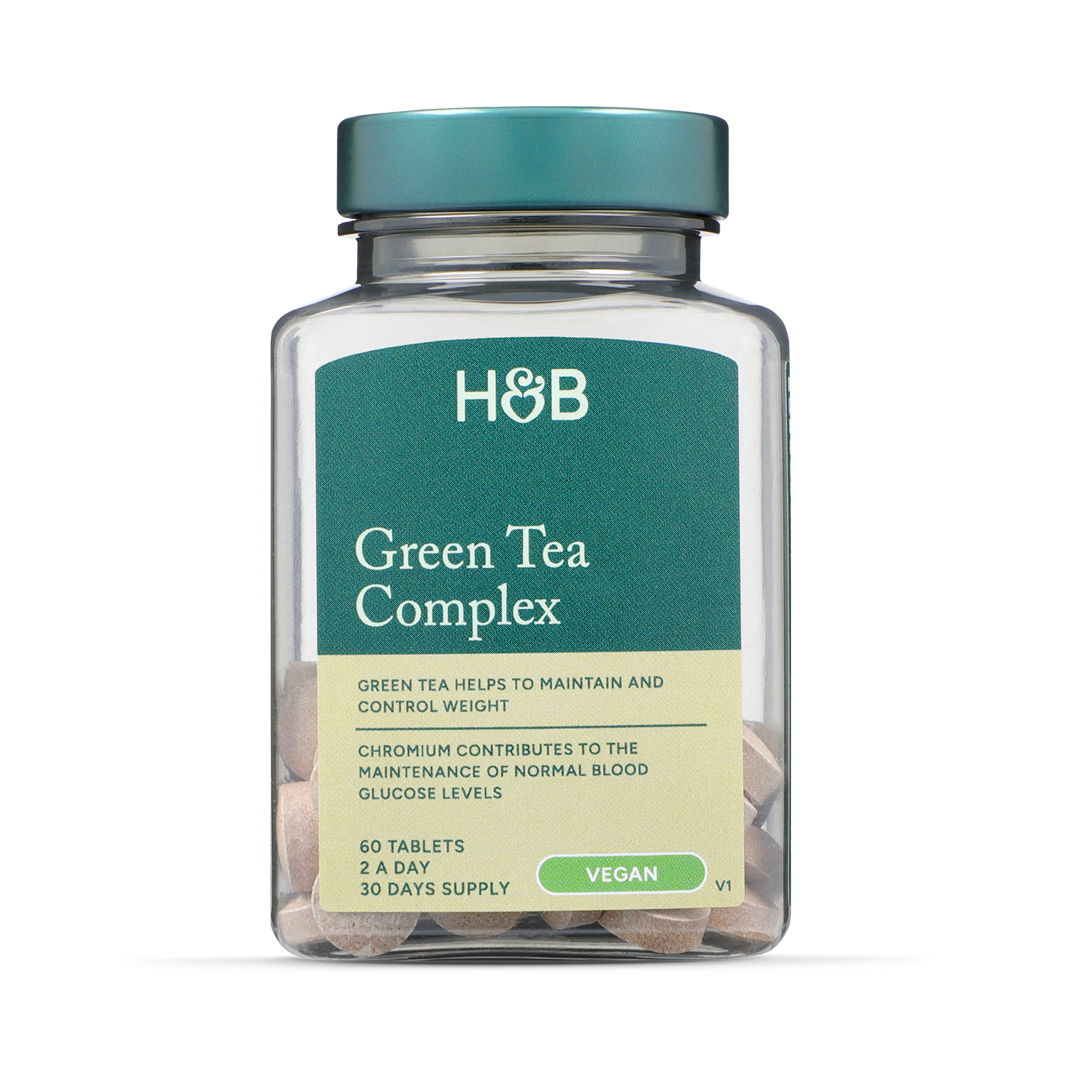Holland & Barrett green tea complex tablets 60 count, UK version