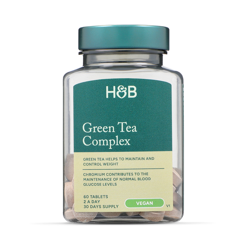 Holland & Barrett green tea complex tablets 60 count, UK version