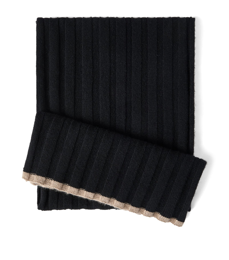 Cashmere Ribbed Scarf