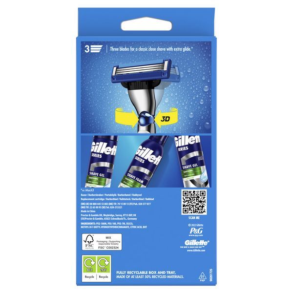 Gillette Mach3 Turbo Men's Razor - 2 Blades