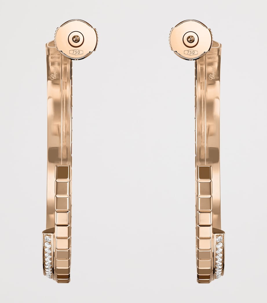Chopard Ice Cube rose gold diamond hoop earrings, UK version