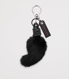 LOEWE lion tail key charm calfskin mink fur (British brand)