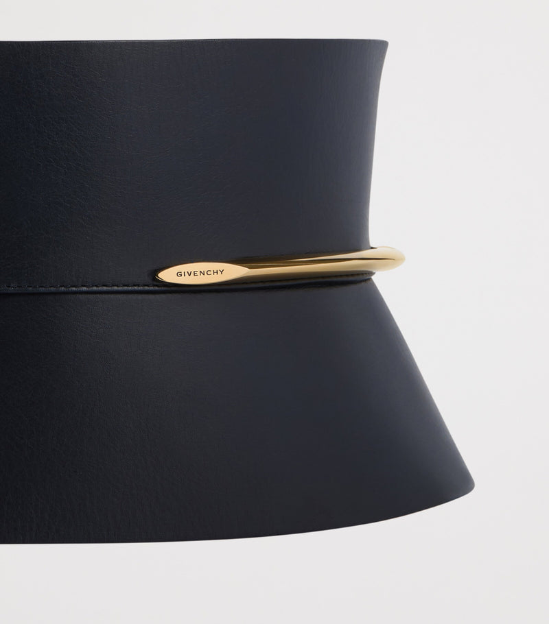 Givenchy leather corset belt with gold-tone brace (British brand)