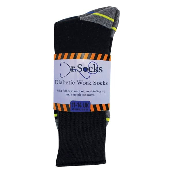 Dr.Socks men's breathable diabetic work socks multipack (British brand)