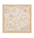 LOEWE silk twill scarf with abstract Anagram print 90x90, UK version