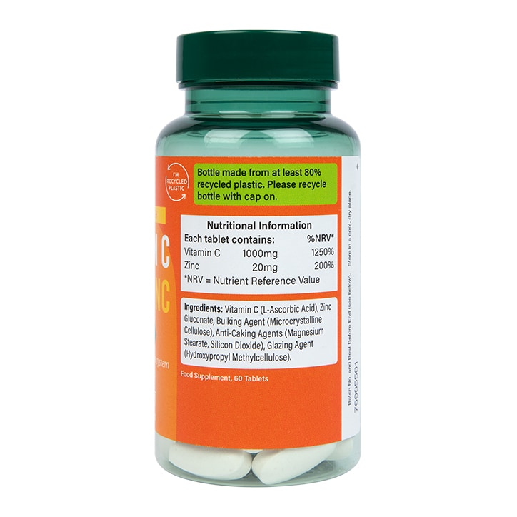 Holland & Barrett Vitamin C & Zinc 60 Tablets GOODS Holland&Barrett   