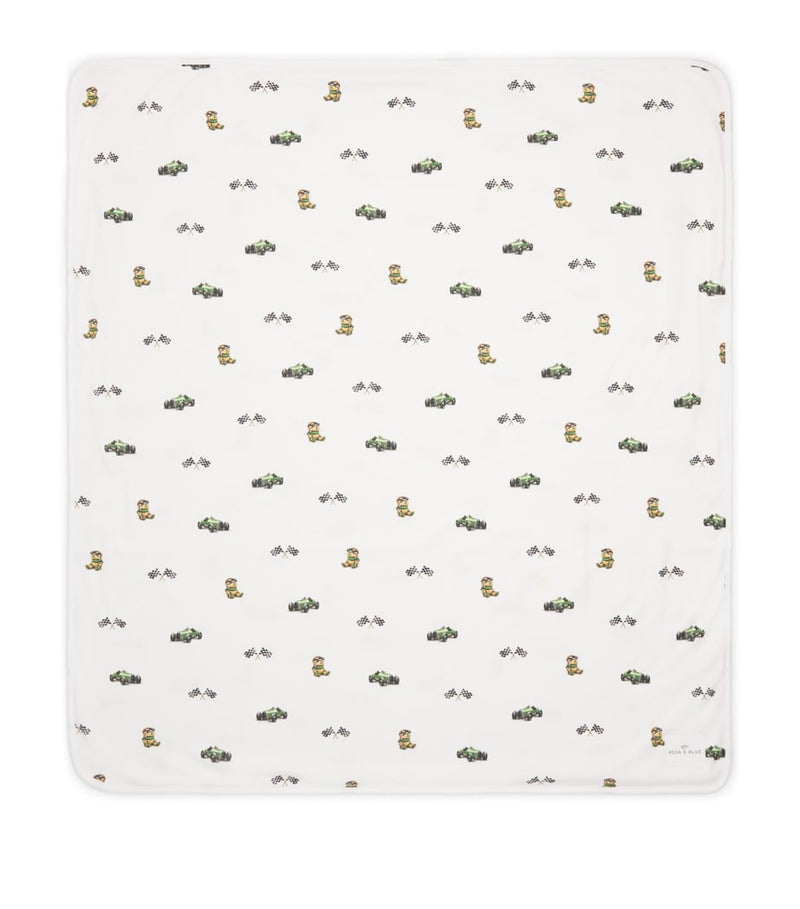 Rosa & Blue baby blanket printed 90cm x 75cm, UK version