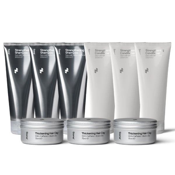 Sons hair growth shampoo conditioner and styling clay set, UK version