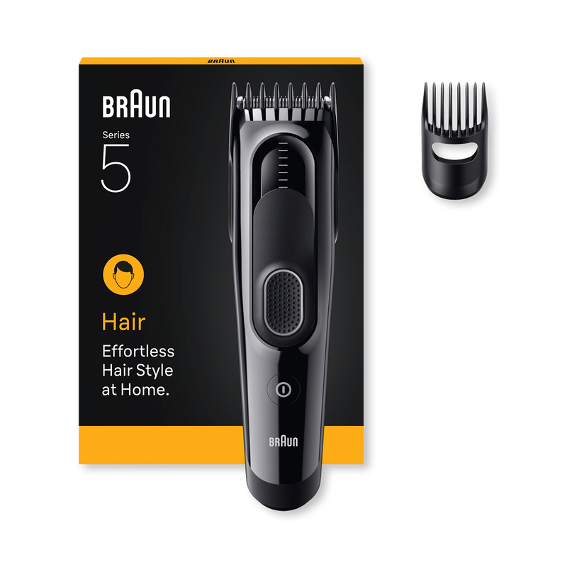 Braun hair clipper HC5510 black with accessories, UK version