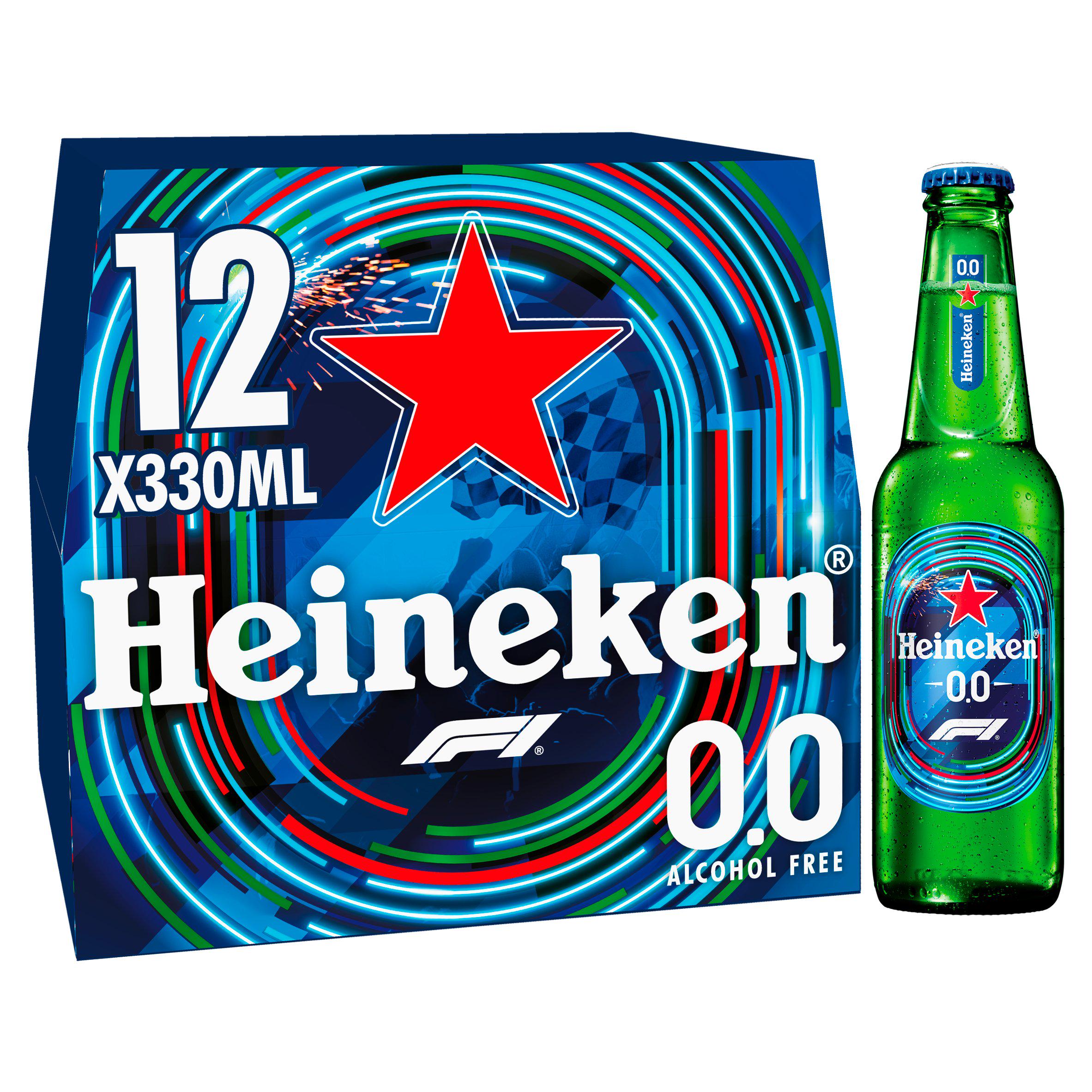 Heineken 0.0 Alcohol Free Lager Beer 12x330ml All beer Sainsburys   