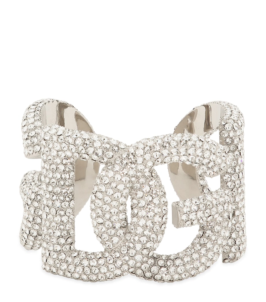 Dolce&Gabbana cuff bracelet with embellished DG Millennials logo - British product