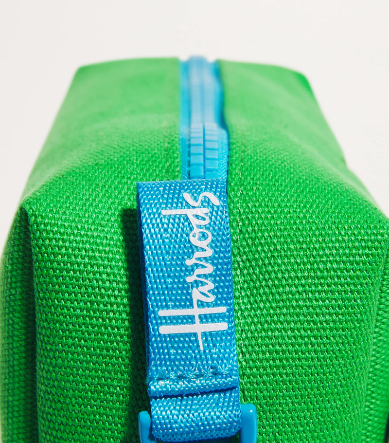 Harrods cotton logo cosmetics bag, UK version