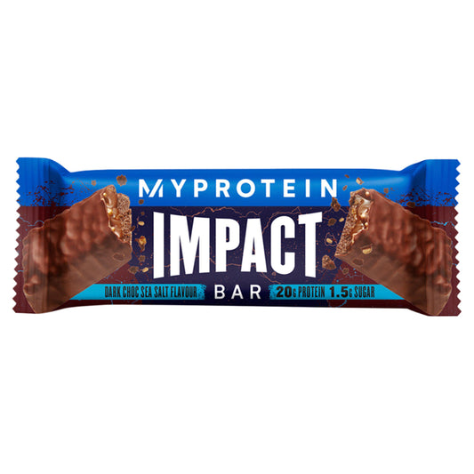 MyProtein Impact Dark Choc Sea Salt Flavour Bar 64g GOODS Sainsburys   