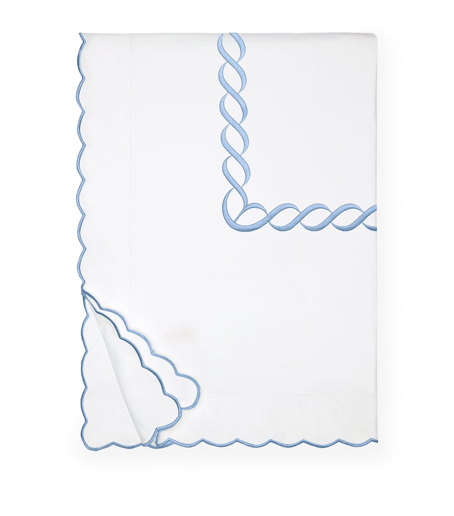 Pratesi Treccia Super King Duvet Cover with braid pattern in Egyptian cotton, imported from the UK