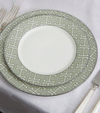 O.W. London geometric maze pattern dessert plates, set of two, 21cm diameter, imported from the UK