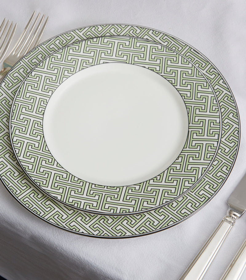 O.W. London geometric maze pattern dessert plates, set of two, 21cm diameter, imported from the UK