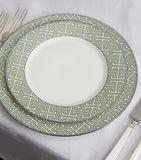 O.W. London geometric maze pattern dessert plates, set of two, 21cm diameter, imported from the UK