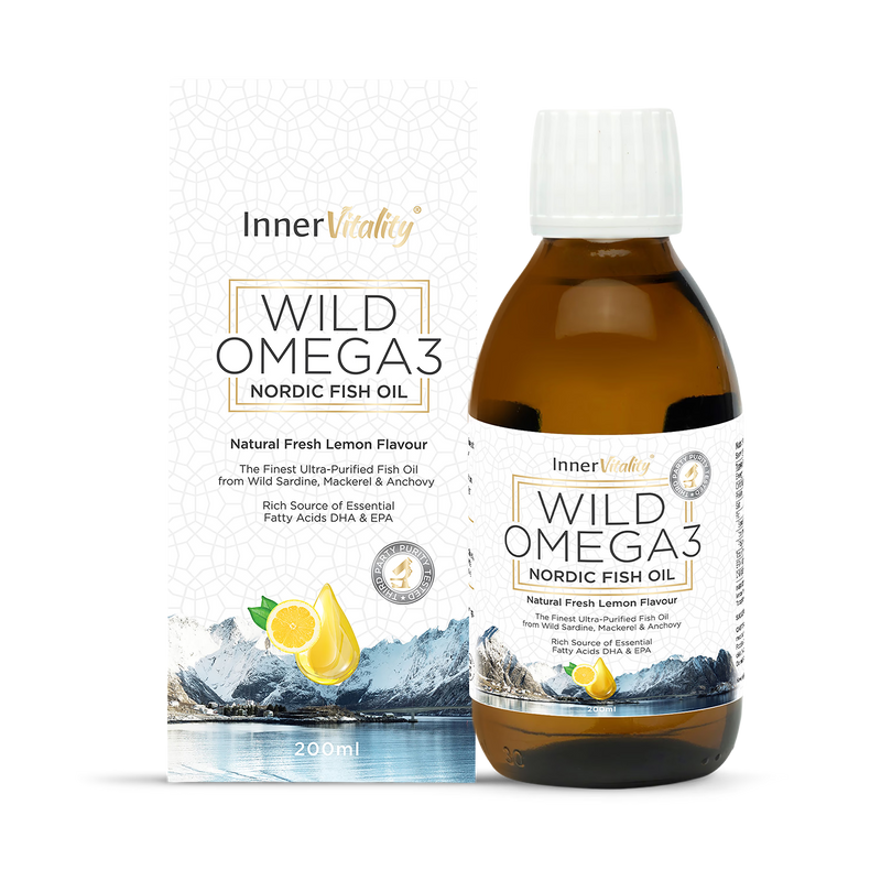 Inner Vitality Wild Omega 3 fish oil 200ml - British product