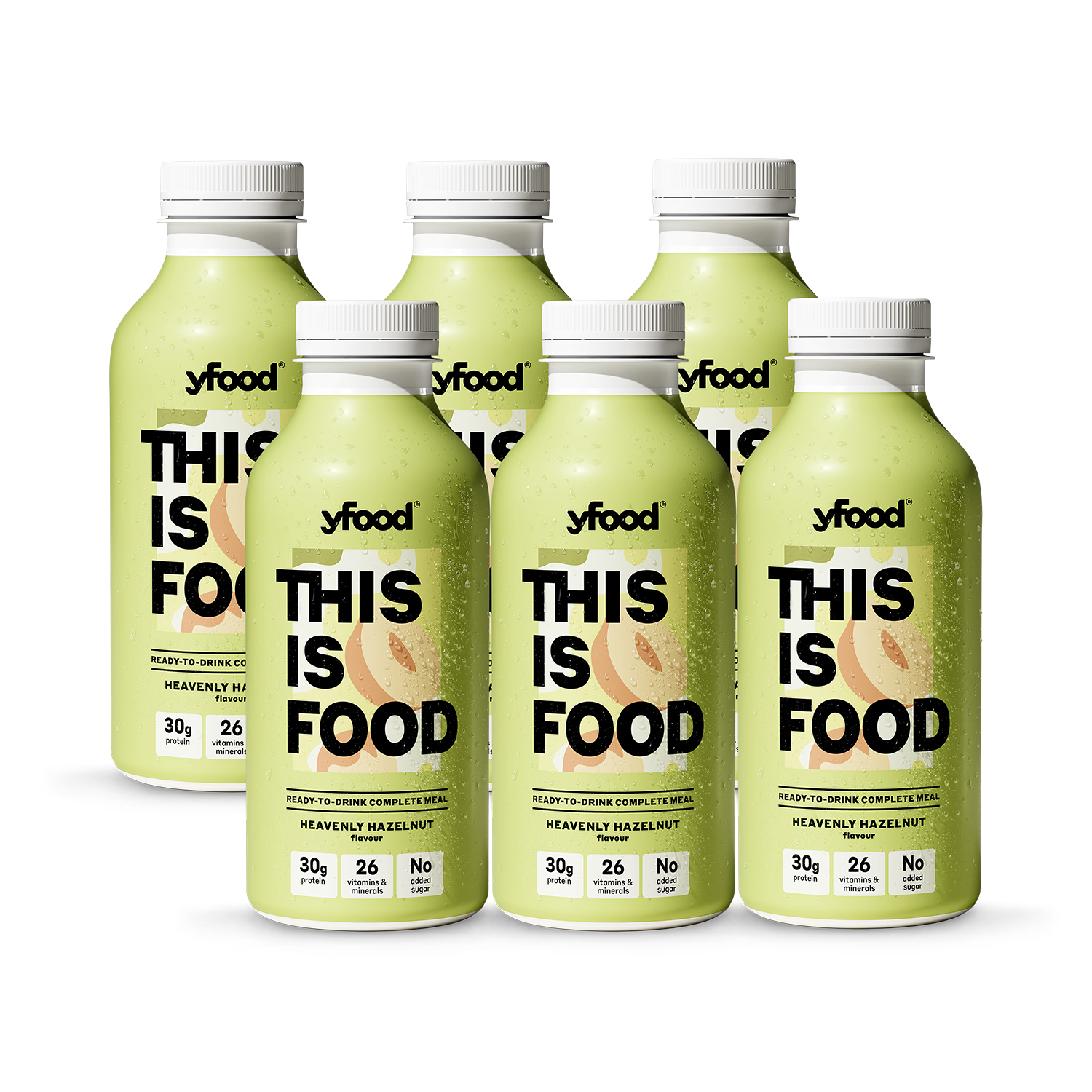 Yfood heavenly hazelnut meal drink 6x500ml - British product