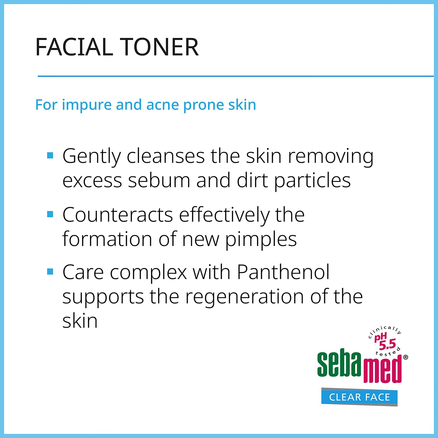 Sebamed Clear Face facial toner 150ml (British brand)