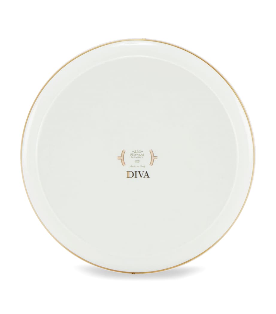 Ginori 1735 Colonna Diva verde porcelain round tray 17cm (British brand)