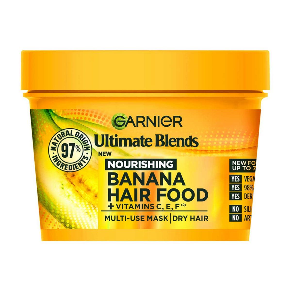 Garnier Ultimate Blends Hair Food Banana 3-in-1 Dry Hair Mask Treatment 400ml