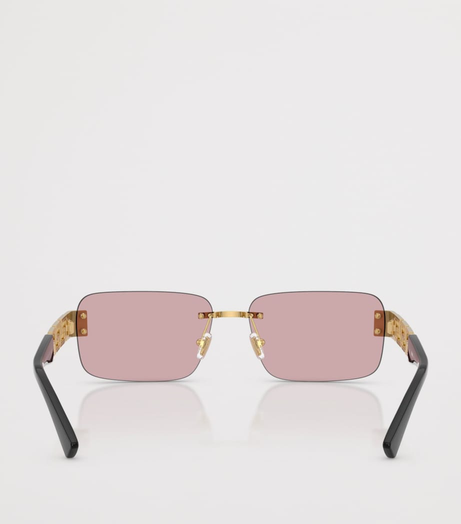 Versace Metal Rectangular Sunglasses Tinted, UK version