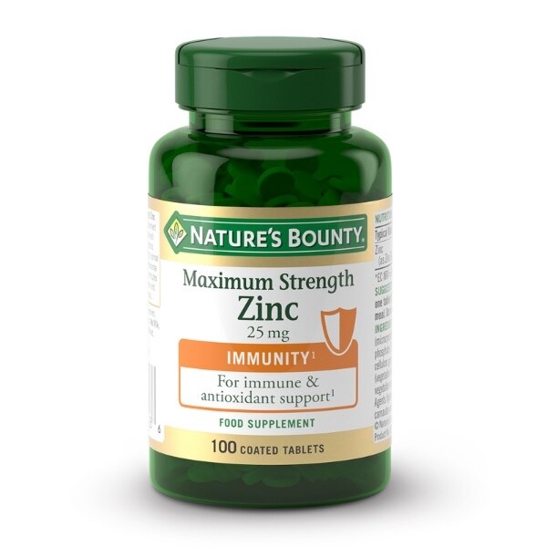 Nature's Bounty Max Strength Zinc 25 mg tabs - Pk of 100 GOODS Superdrug   