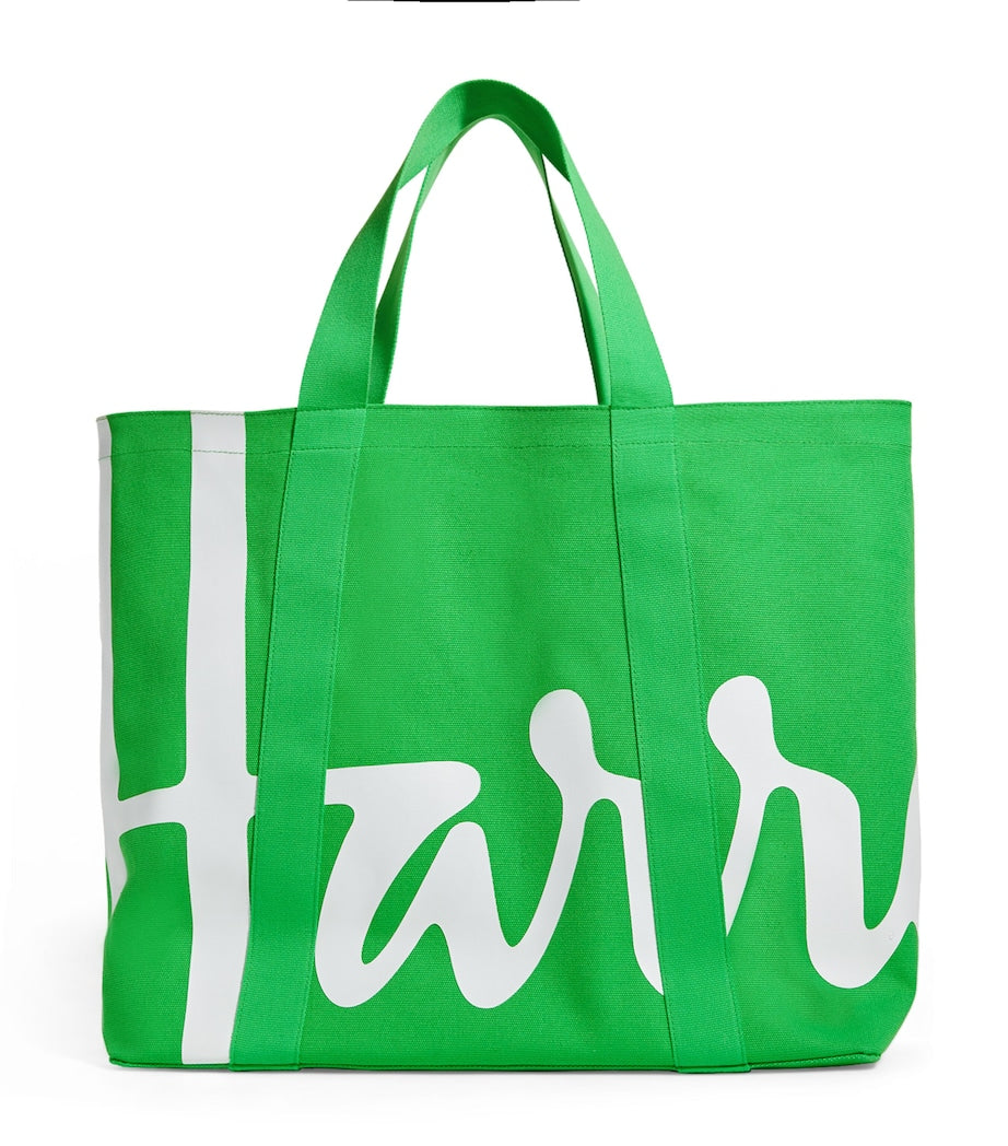 Harrods Large Cotton Tote Bag with logo, UK version