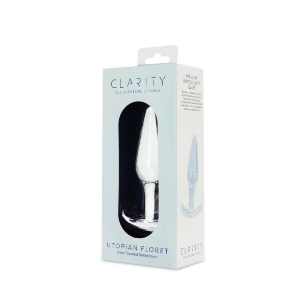 Clarity Utopian Floret glass butt plug 108mm - British product