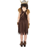 Smiffys Viking Girl Costume brown dress wristcuffs (British brand)