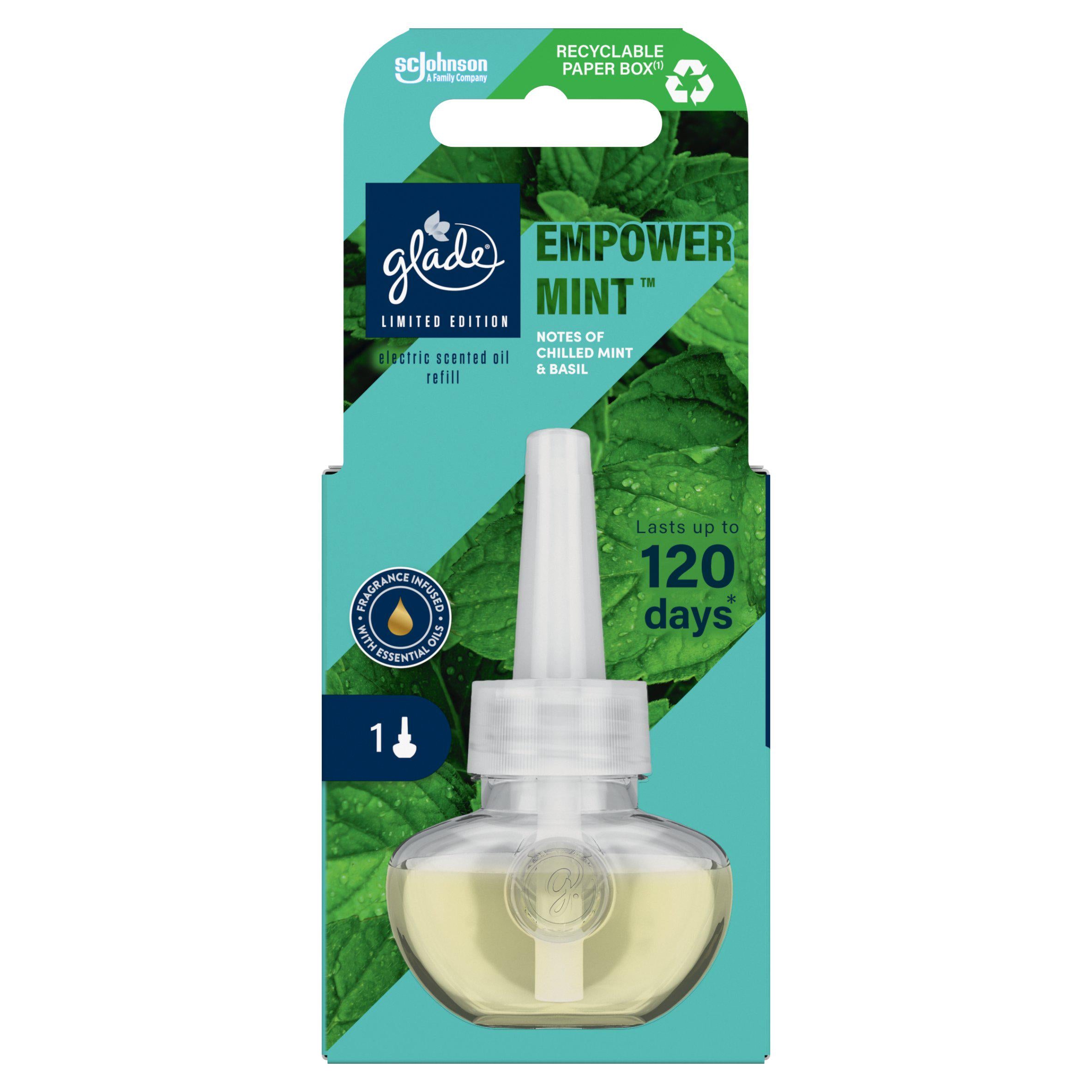 Glade Electric Scented Plug In Refill Empower Mint 20ml GOODS Sainsburys   