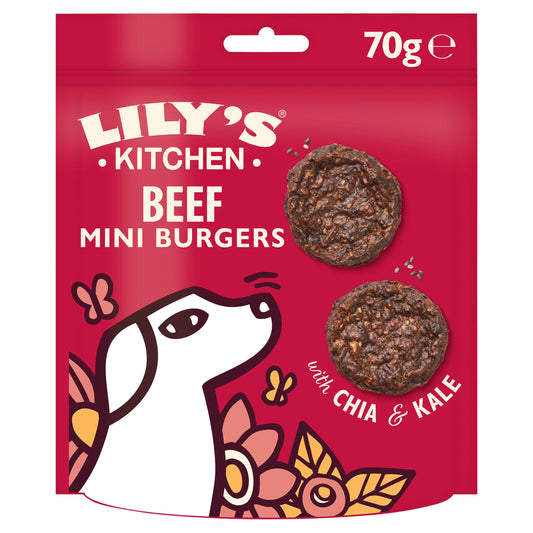 Lily's Kitchen The Best Ever Beef Mini Burgers Dog Treats 70g Dog and Puppy Treats Sainsburys   
