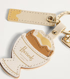 Harrods leather egg cup keyring 8.5cm, UK version