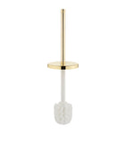 ZODIAC Roman toilet brush holder with grooved crystal and 24-karat gold handle (British brand)