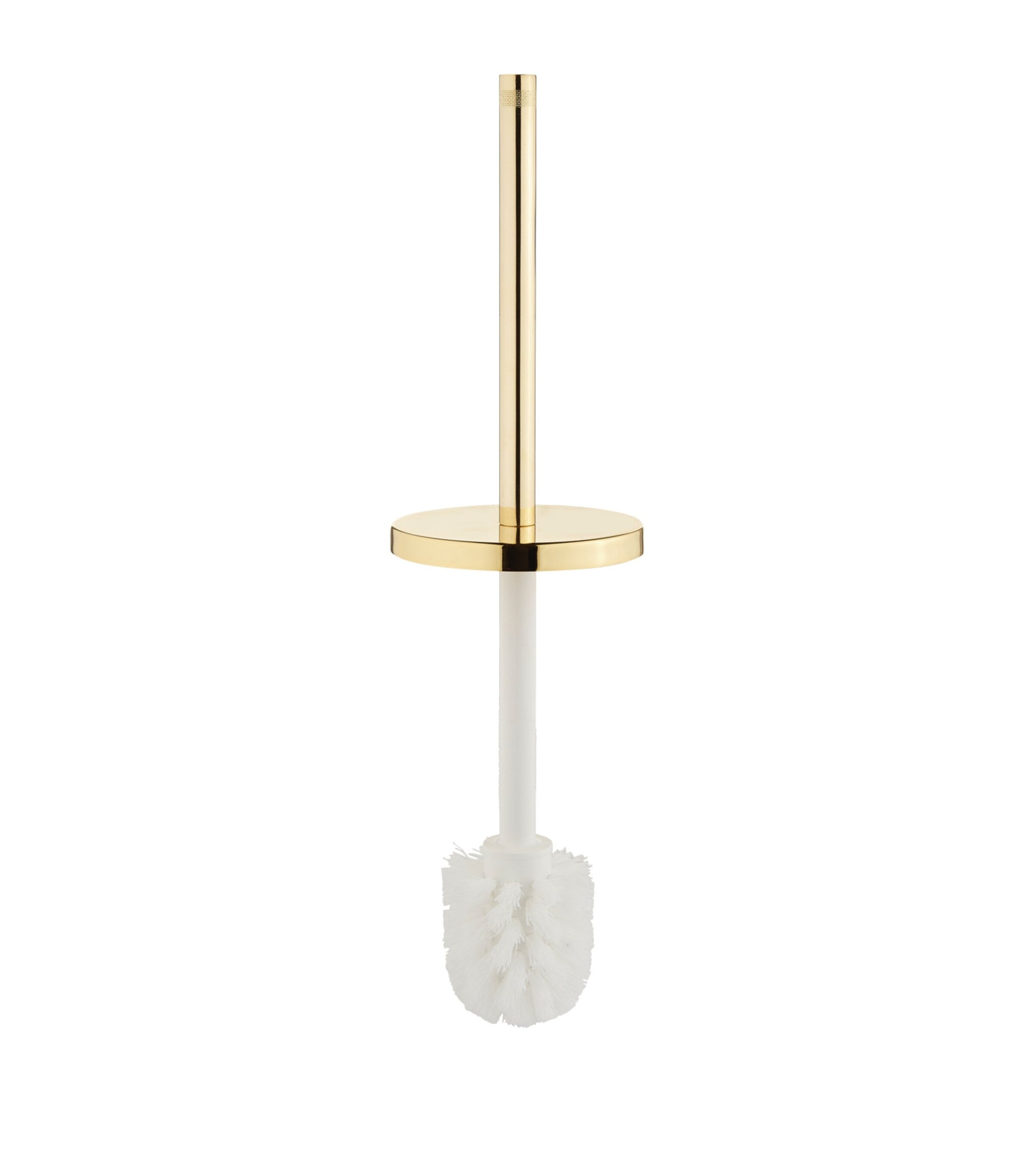 ZODIAC Roman toilet brush holder with grooved crystal and 24-karat gold handle (British brand)