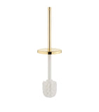 ZODIAC Roman toilet brush holder with grooved crystal and 24-karat gold handle (British brand)