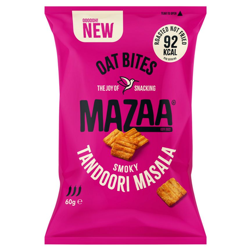 Mazaa Oat Bites Smoky Tandoori Masala 60g GOODS ASDA   