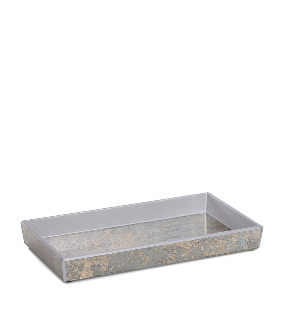 Labrazel painted glass Natasha tray with gold and silver shimmer, UK version