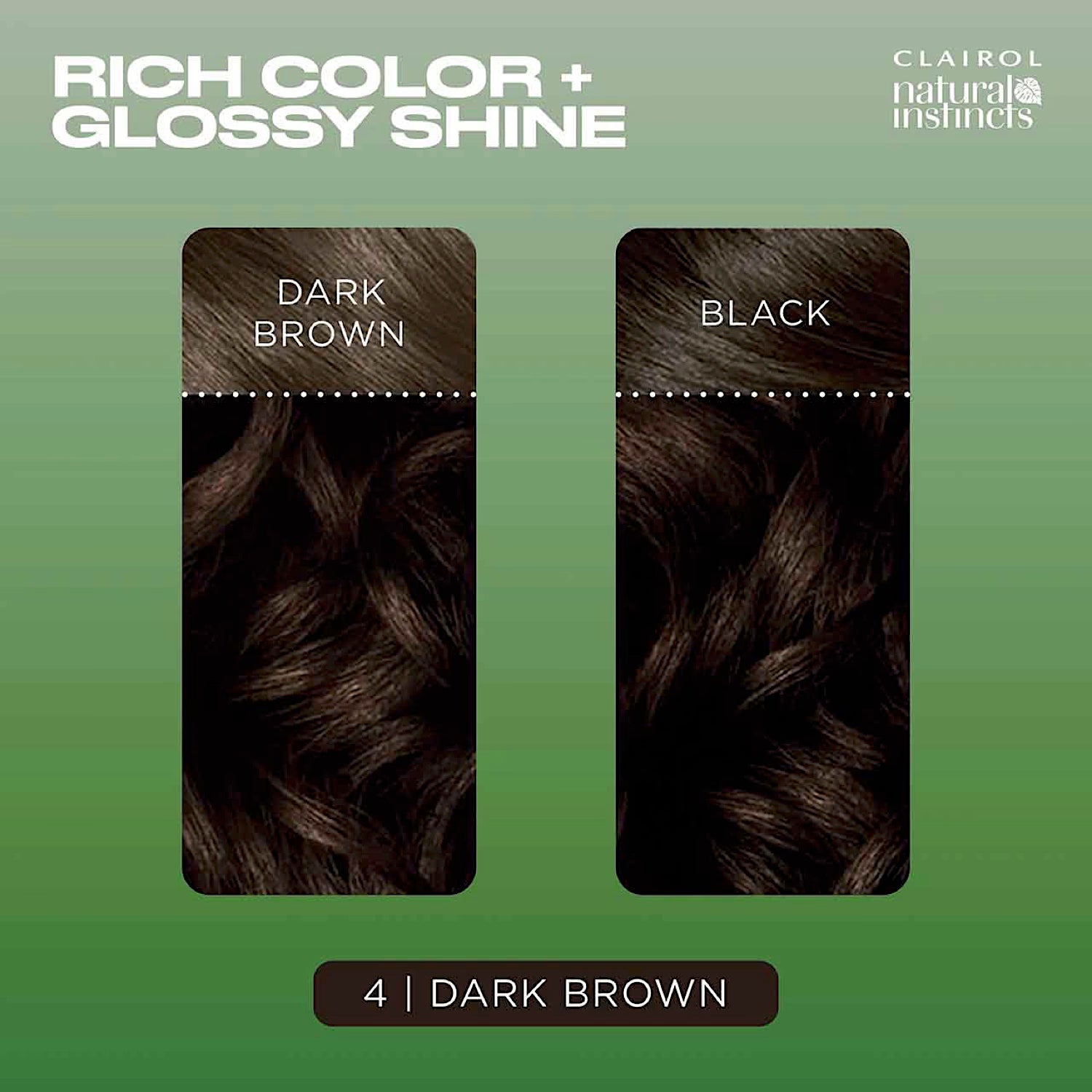 Clairol Natural Instincts Dark Brown 4 hair colour - British product