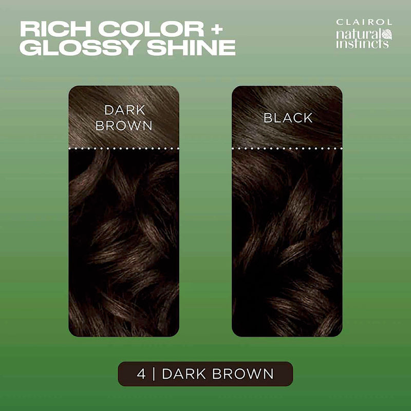 Clairol Natural Instincts Dark Brown 4 hair colour - British product