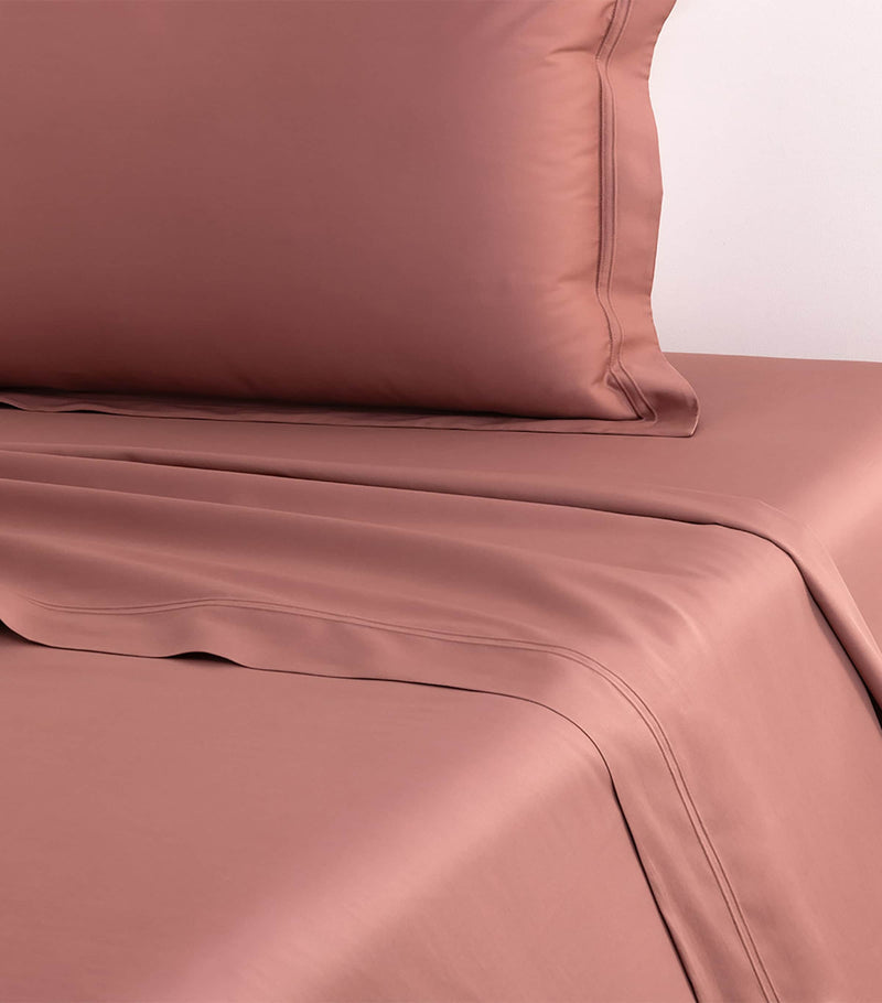 Yves Delorme Triomphe Santal Super King flat sheet (British brand)