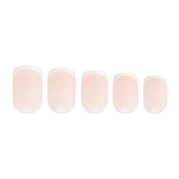 Nail HQ square micro French acrylic nails 24 pieces - British product