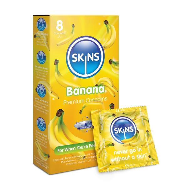 Skins Banana flavoured condoms 8 pack - British product