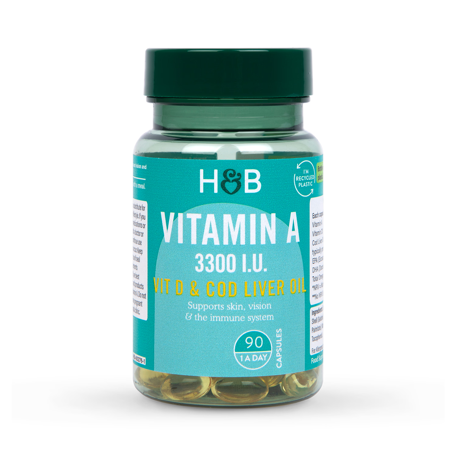Holland Barrett Vitamin A Cod Liver Oil 90 Capsules, UK version