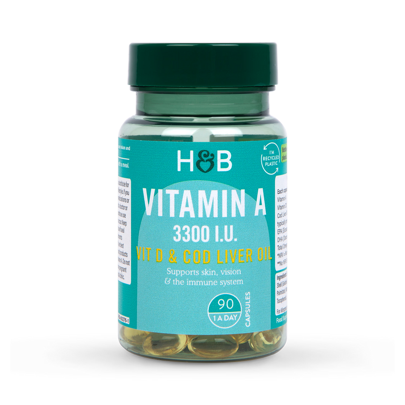 Holland Barrett Vitamin A Cod Liver Oil 90 Capsules, UK version