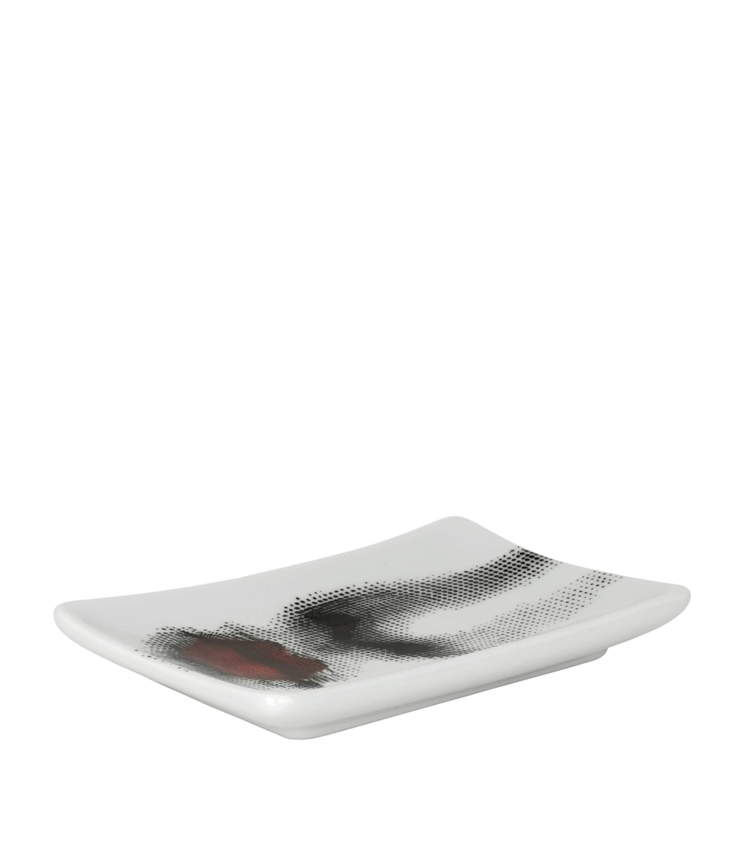 Fornasetti rectangular porcelain ashtray - British product