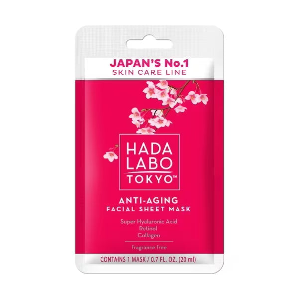 Hada Labo Anti-Ageing Sheet Mask for skin care, UK version