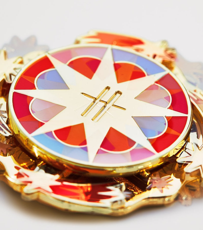 Harrods gold-tone star keyring, British product